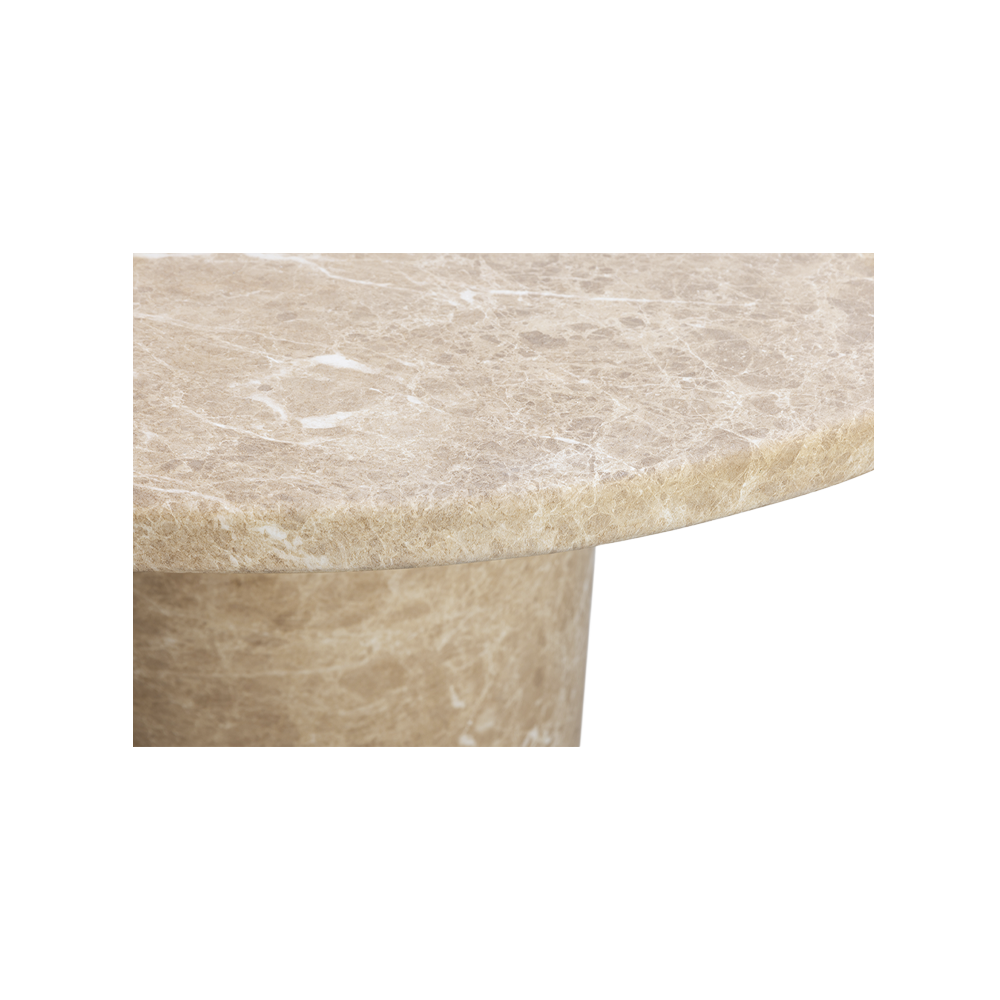 Bloom Round Dining Table Gold Marble