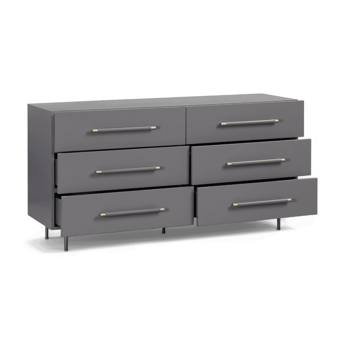 Glade Grey 6 Drawer Dresser