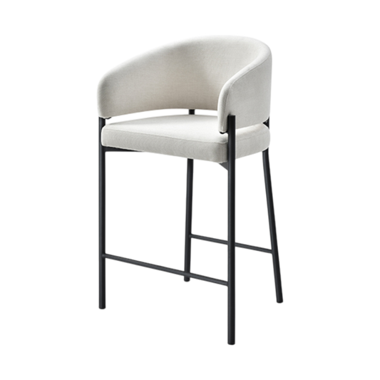Oxford Counter Stool Off White & Black Frame