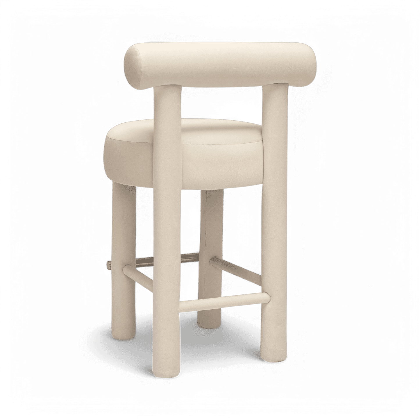 Arch Off White Velvet Counter Stool