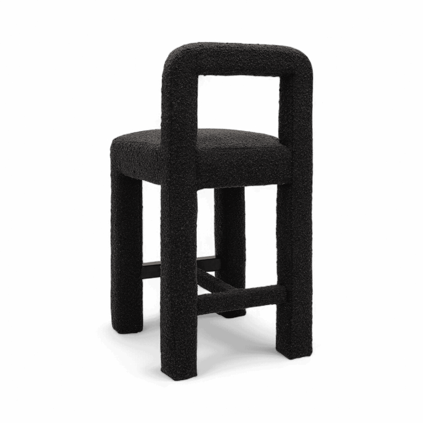 Viva Black Boucle Counter Stool