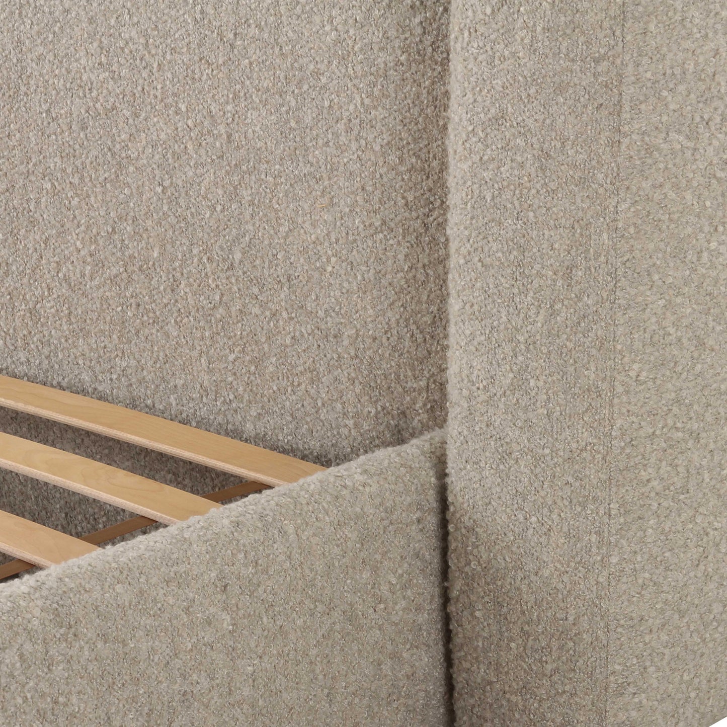 Vienna Tan Boucle Queen Bed