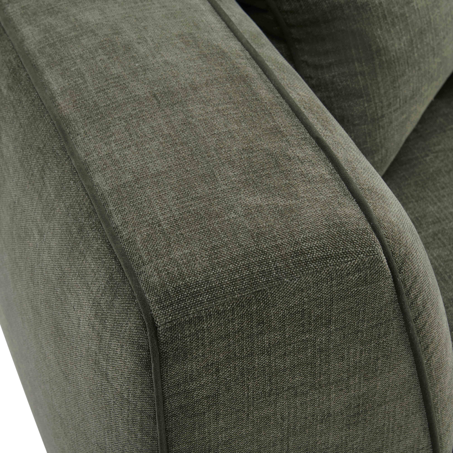 Vallora Olive Green Upcycled Basketweave Sofa