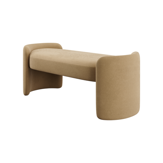 Elora Bench Camel Velvet