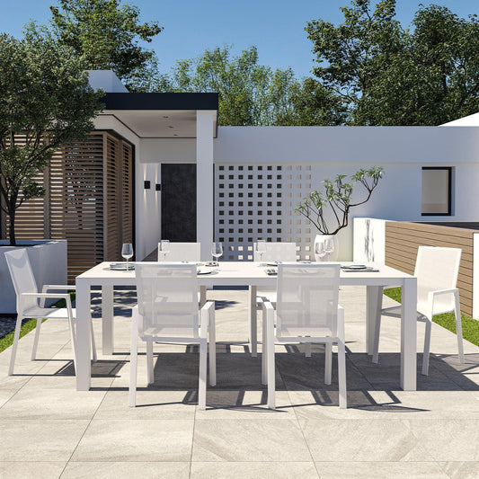 Malta Outdoor Dining Table White