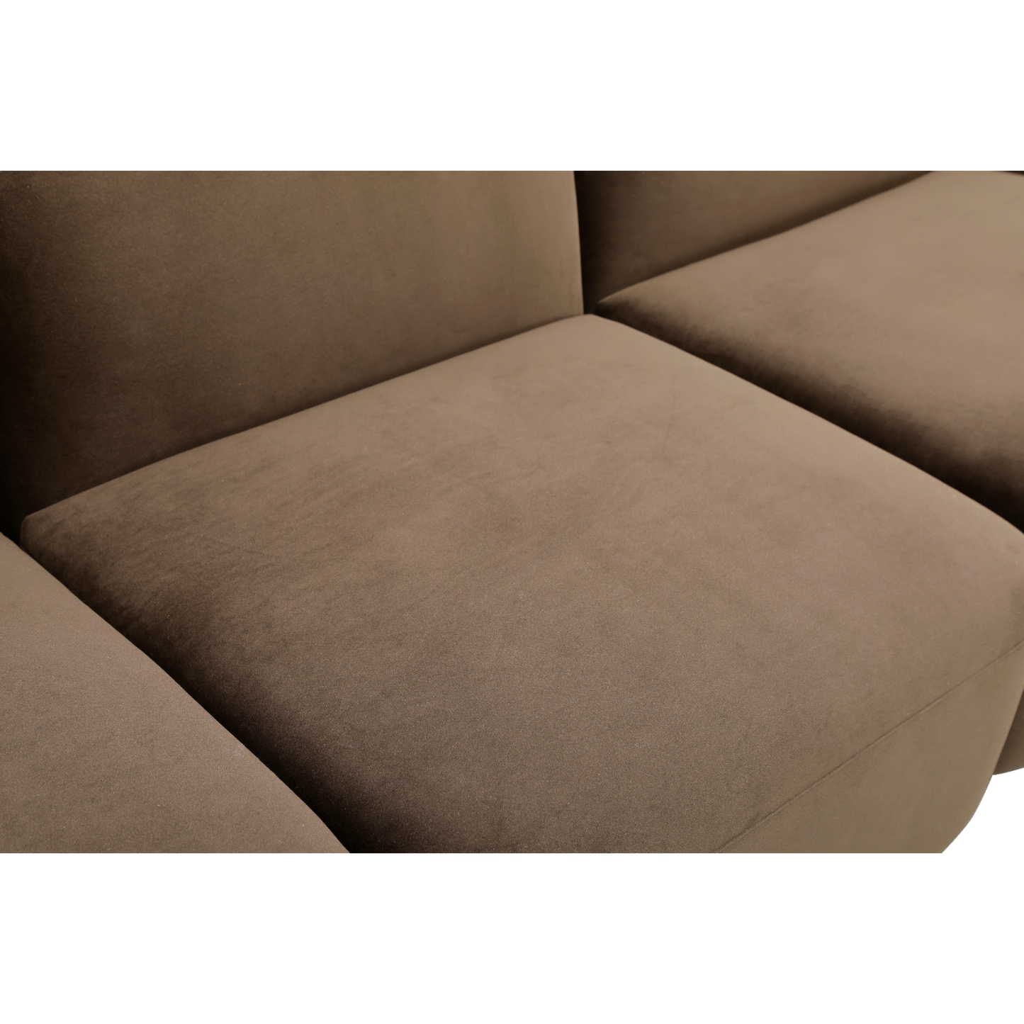 Brunello Large Modular Sofa Brown Velvet
