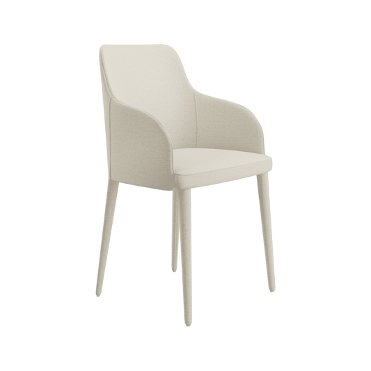 Zeta Dining Chair White Linen
