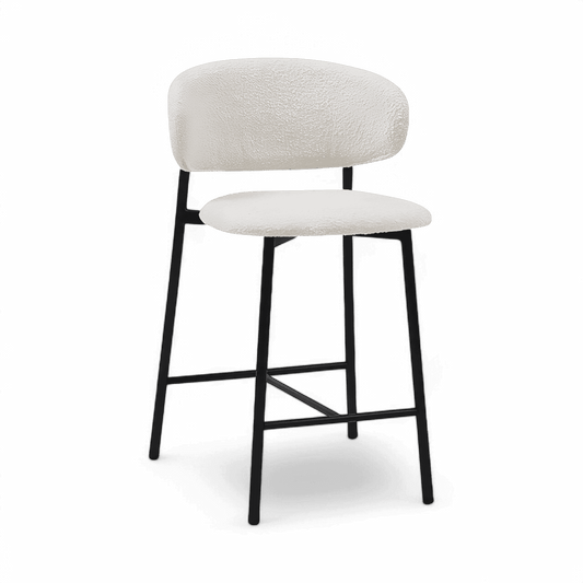 Zoya Counter Stool White Boucle