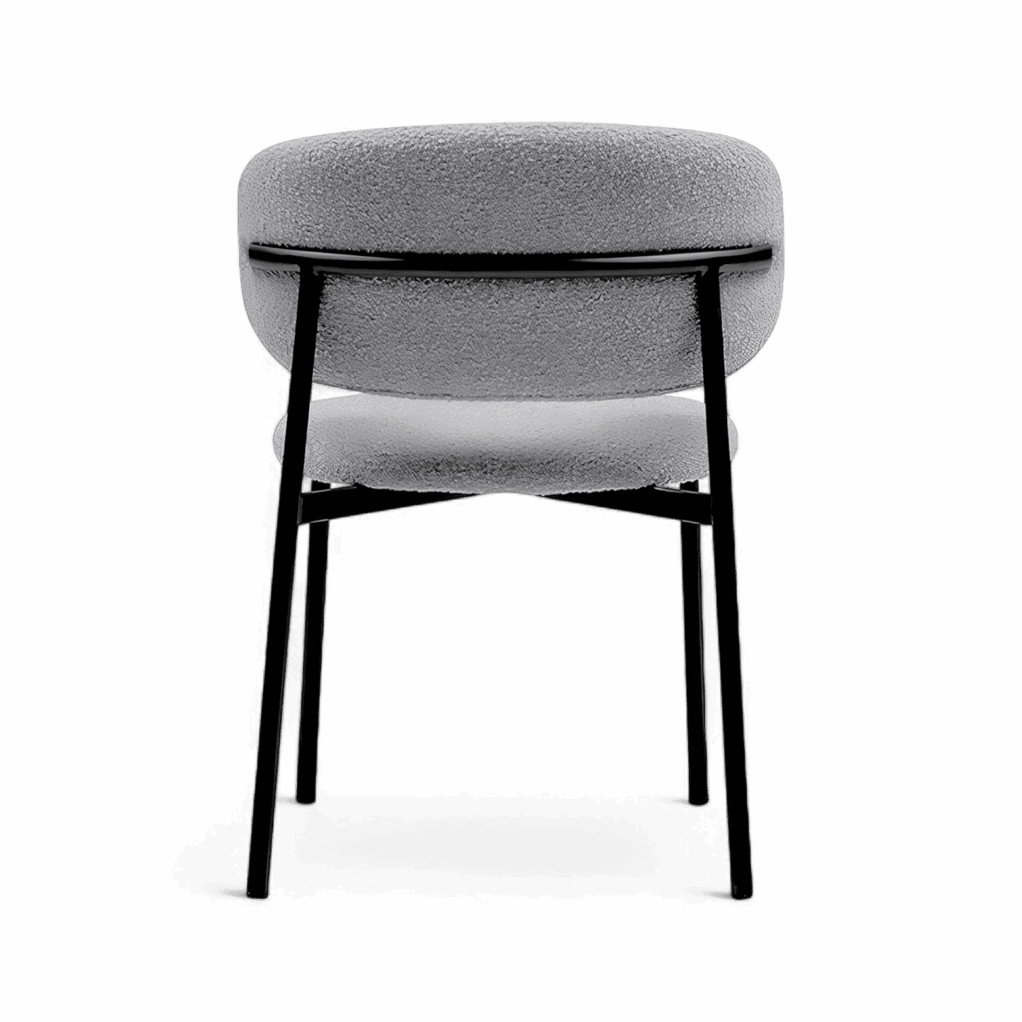 Zoya Dining Chair Gray Boucle