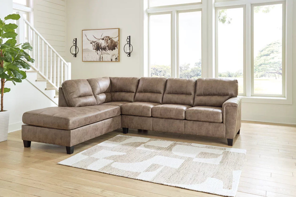 94004S3| Navi 2-Piece Sectional Sofa Sleeper Chaise
