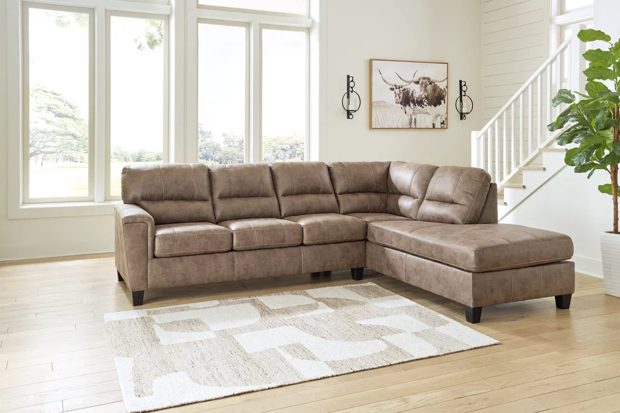 94004S4| Navi 2-Piece Sectional Sofa Sleeper Chaise