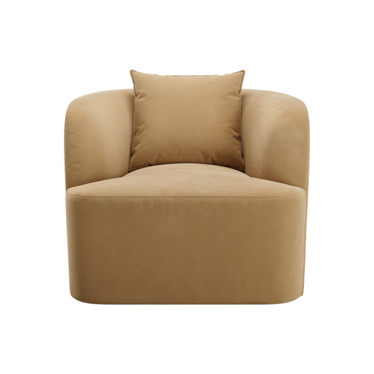 Elora Lounge Chair Camel Velvet