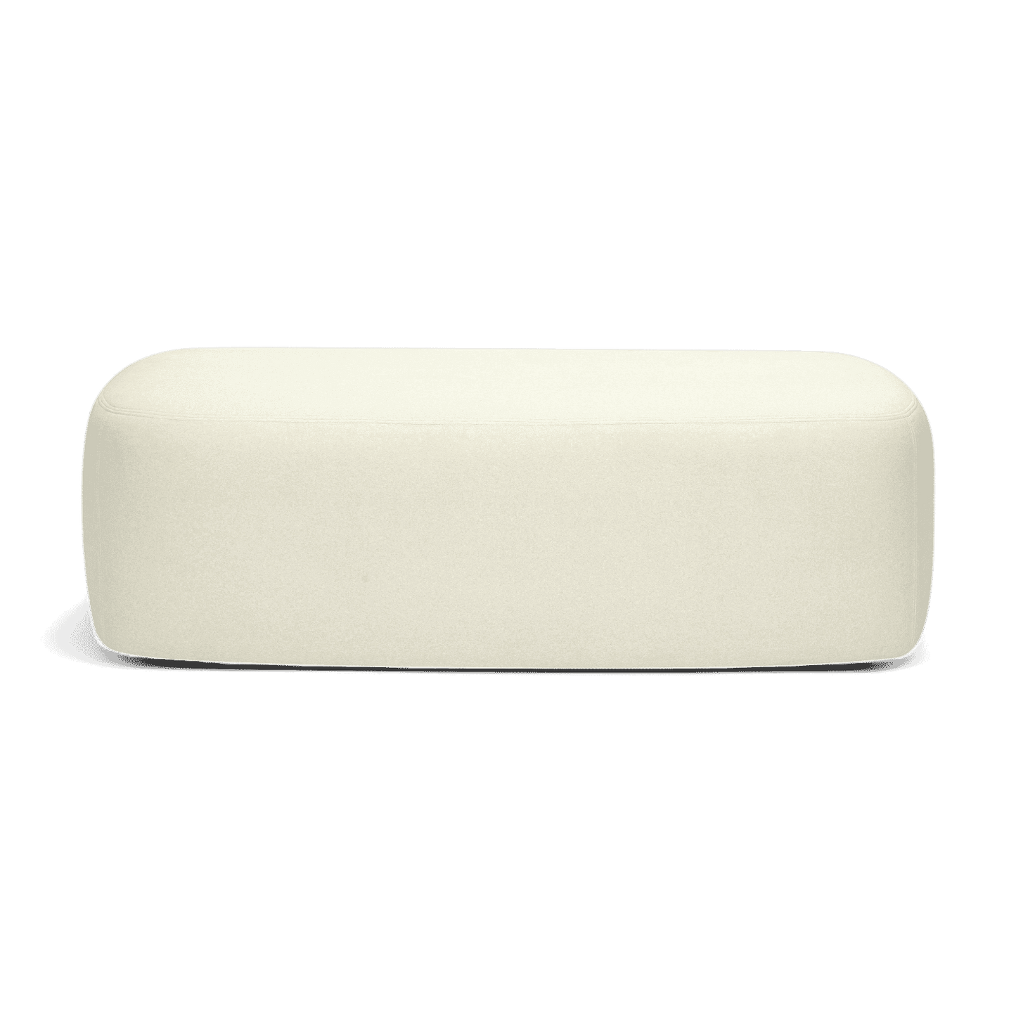 Quill Off White Faux Mohair Bench