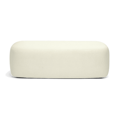 Quill Off White Faux Mohair Bench