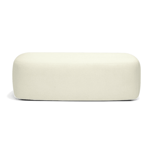 Quill Off White Faux Mohair Bench