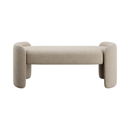Elora Bench Greige Boucle