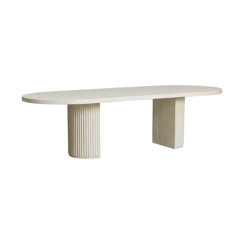 Bloom Dining Table Travertine