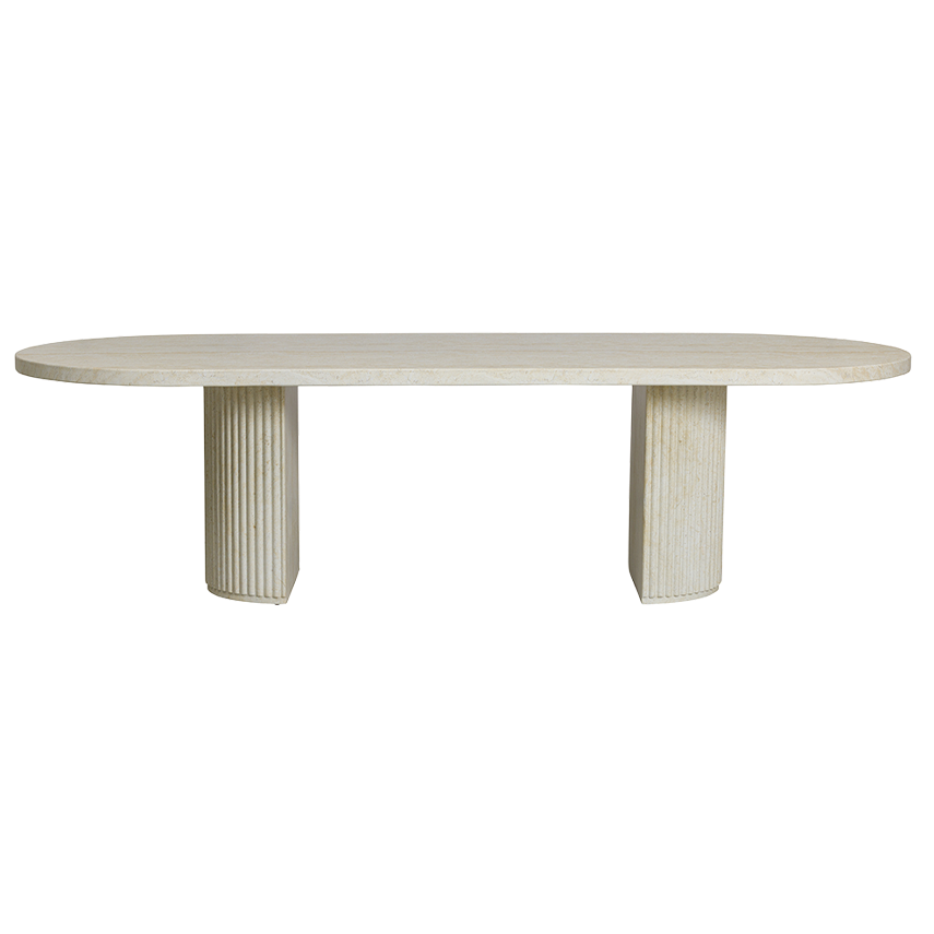Bloom Dining Table Travertine