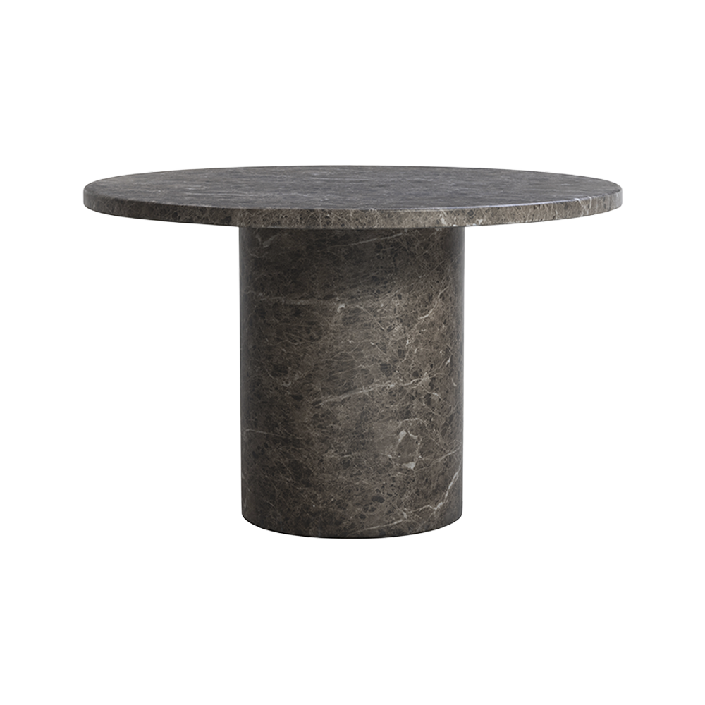 Bloom Round Dining Table Brown Marble