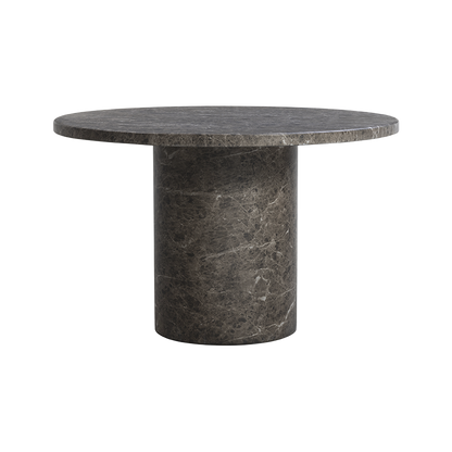 Bloom Round Dining Table Brown Marble