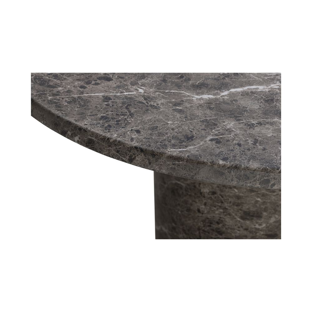 Bloom Round Dining Table Brown Marble