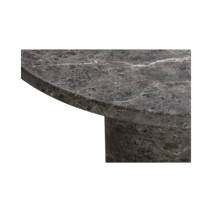 Bloom Round Dining Table Brown Marble