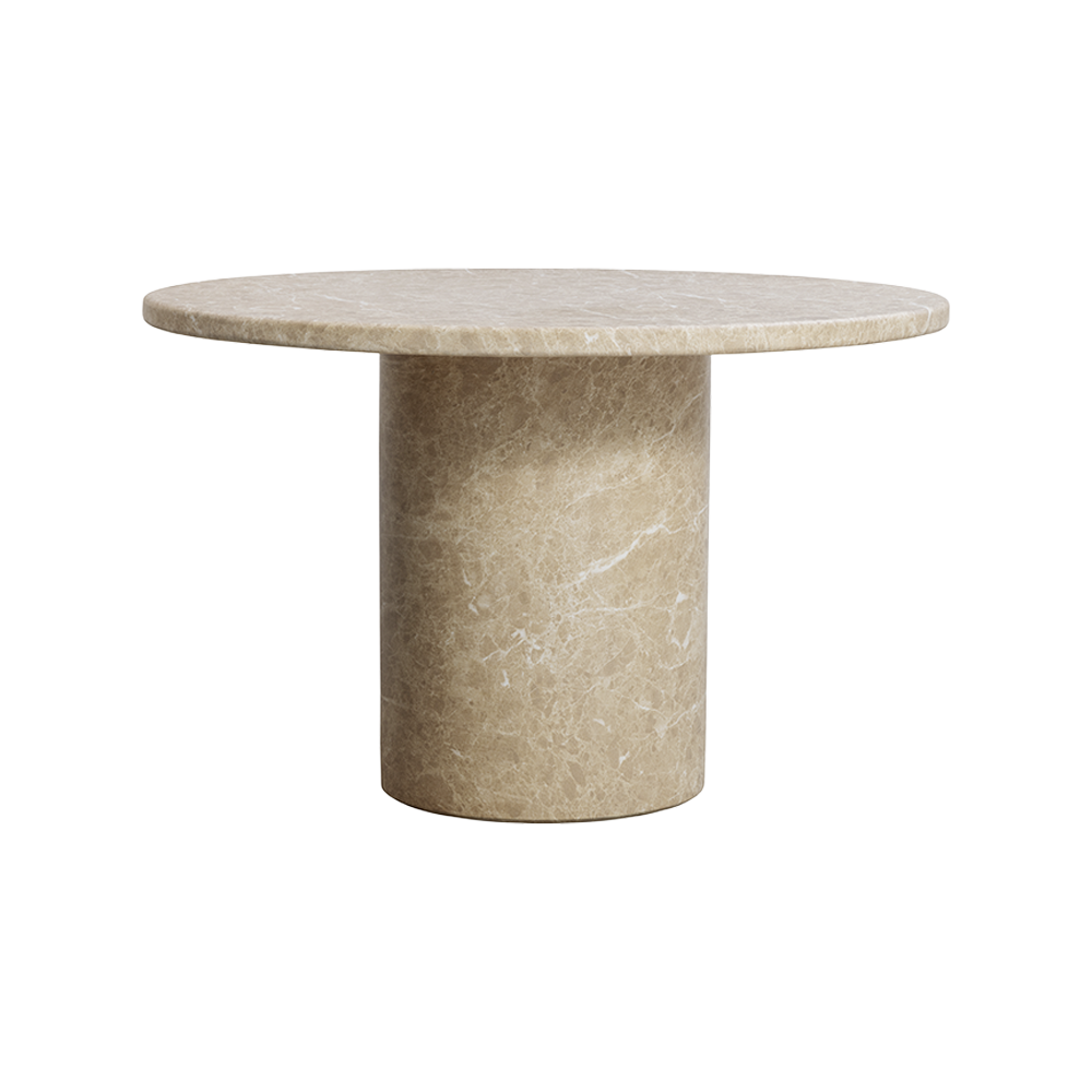 Bloom Round Dining Table Gold Marble