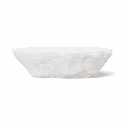 Lush White Microciment Coffee Table