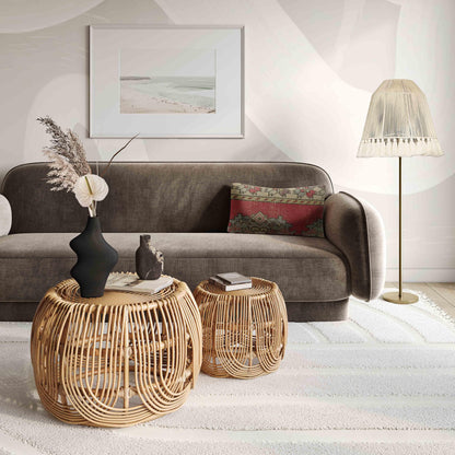 Willow Rattan Nesting Tables