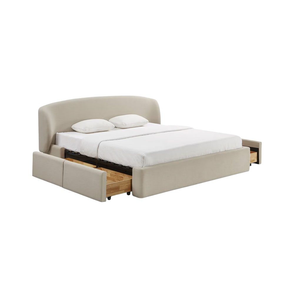 Capri Queen Bed Cream