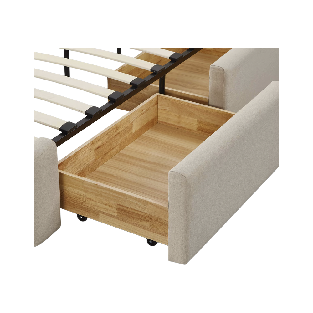 Capri Queen Bed Cream