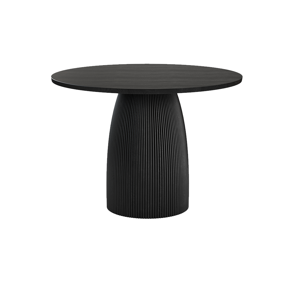 Oxford Round XS Dining Table Black Wood