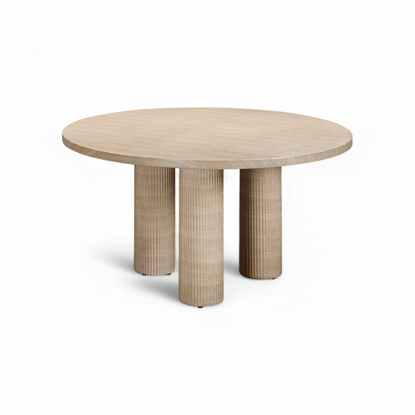 Orbit Travertine Indoor / Outdoor Round Dining Table