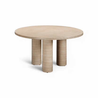 Orbit Travertine Indoor / Outdoor Round Dining Table