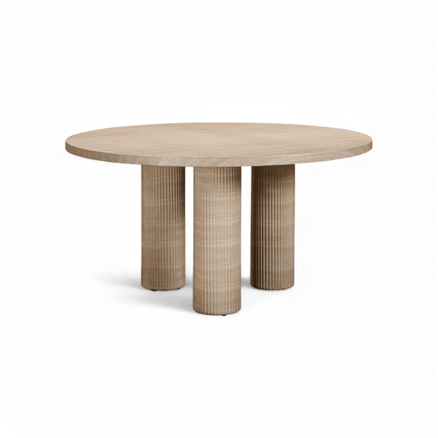 Orbit Travertine Indoor / Outdoor Round Dining Table