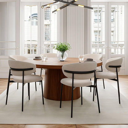 Zoya Dining Chair White Boucle