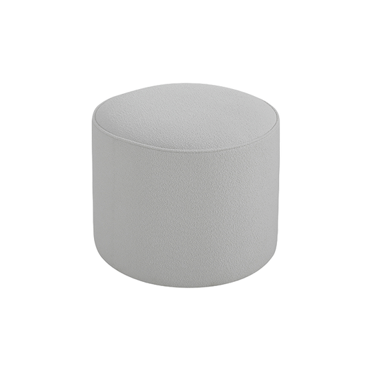 Elora Ottoman White Boucle