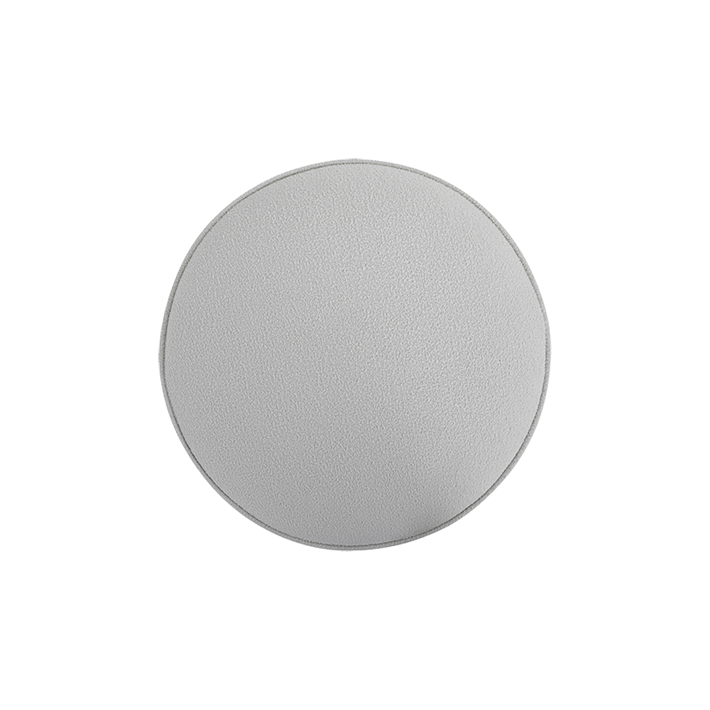 Elora Ottoman White Boucle