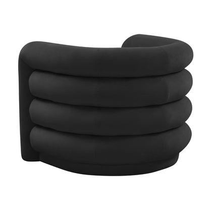 Comet Black Velvet Lounge Chair