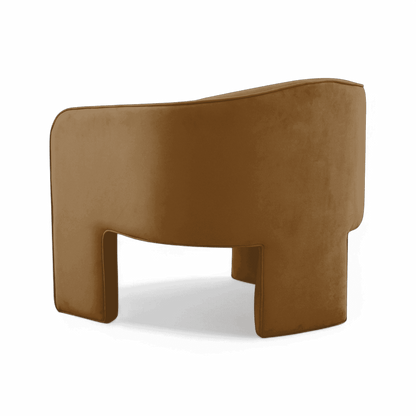 Helix Camel Velvet Accent Chair