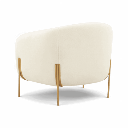 Throne Beige Shearling Accent Chair
