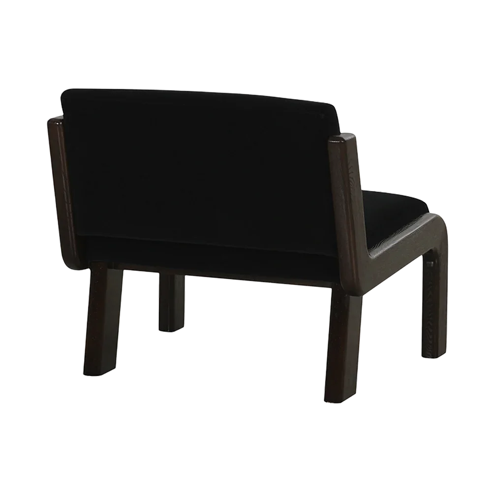 Milo Lounge Chair Black Faux
