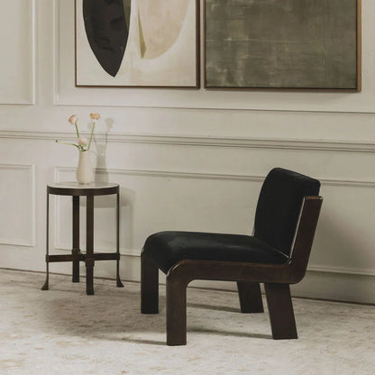 Milo Lounge Chair Black Faux