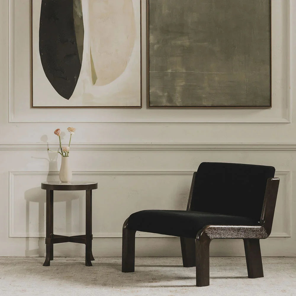 Milo Lounge Chair Black Faux