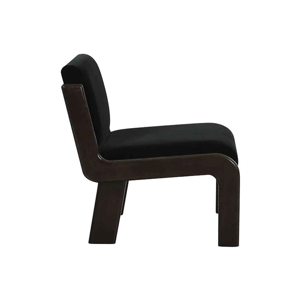Milo Lounge Chair Black Faux