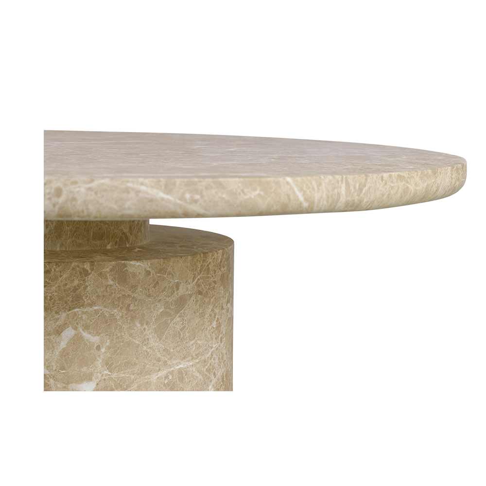 Monaco Round Coffee Table Gold Marble