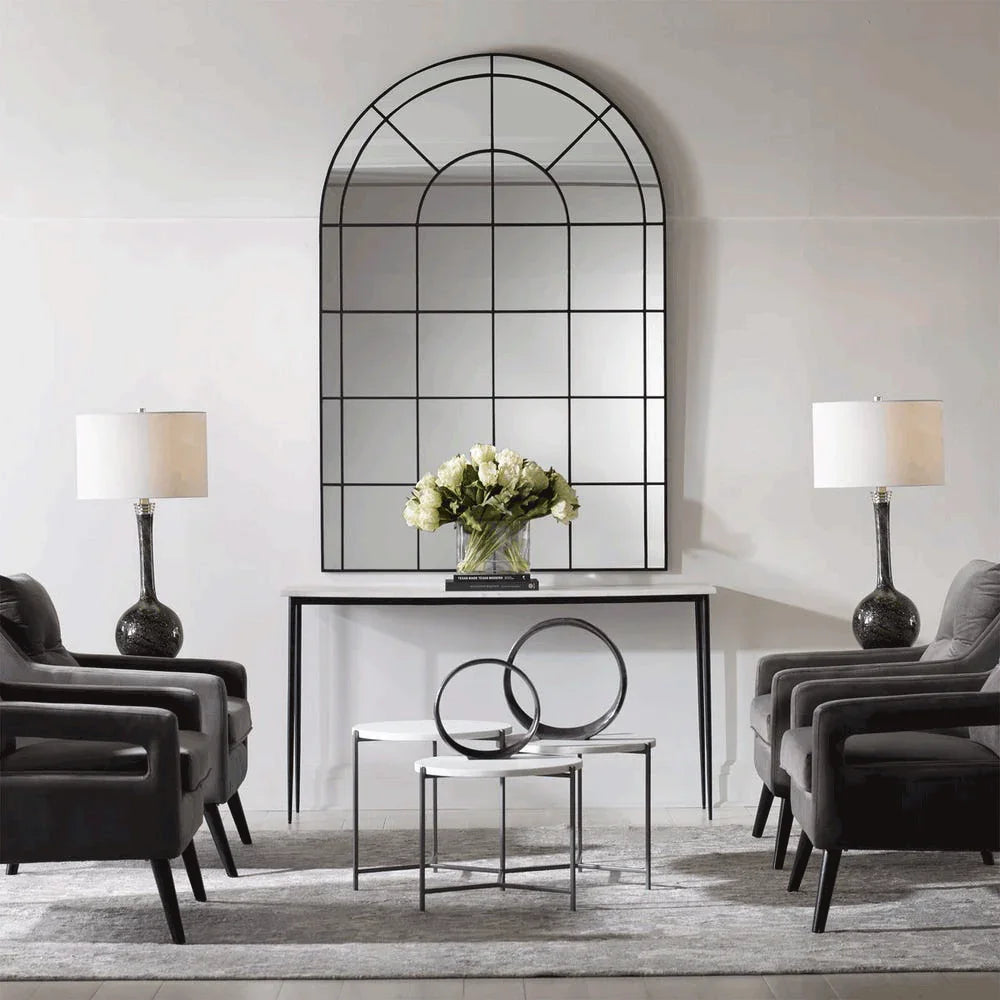 Monarch Arch Mirror Black