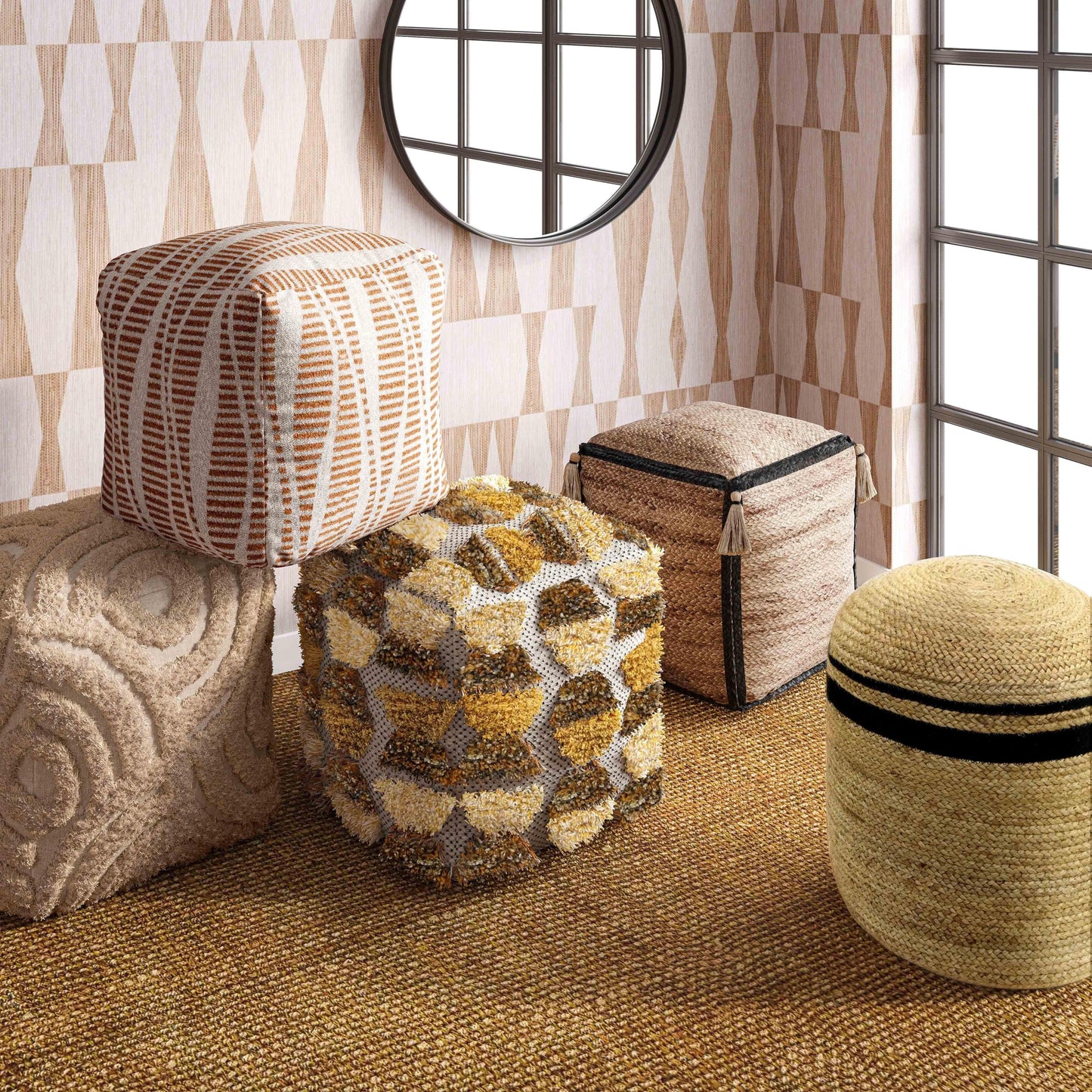Canyon Knitted Pouf