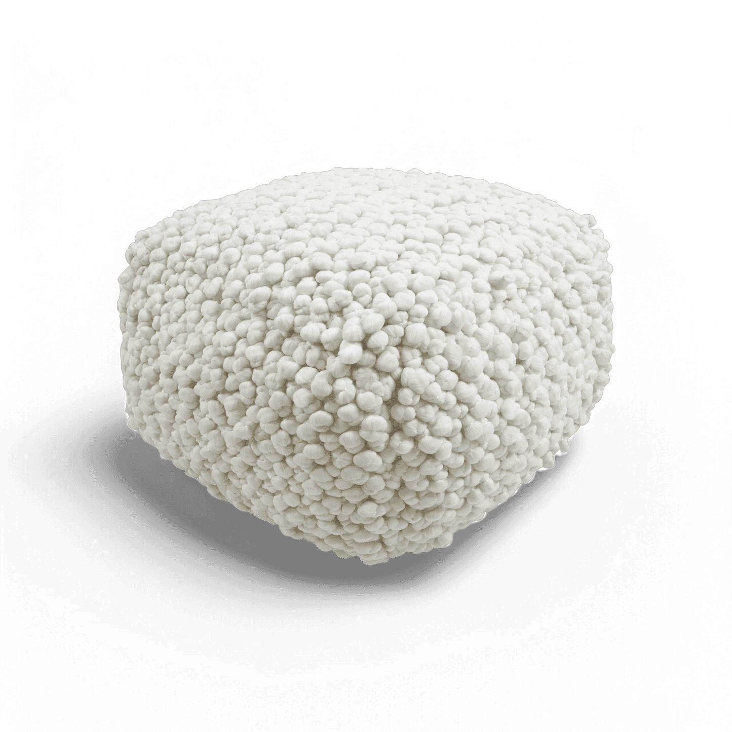 Nexus Cream Woven Pouf