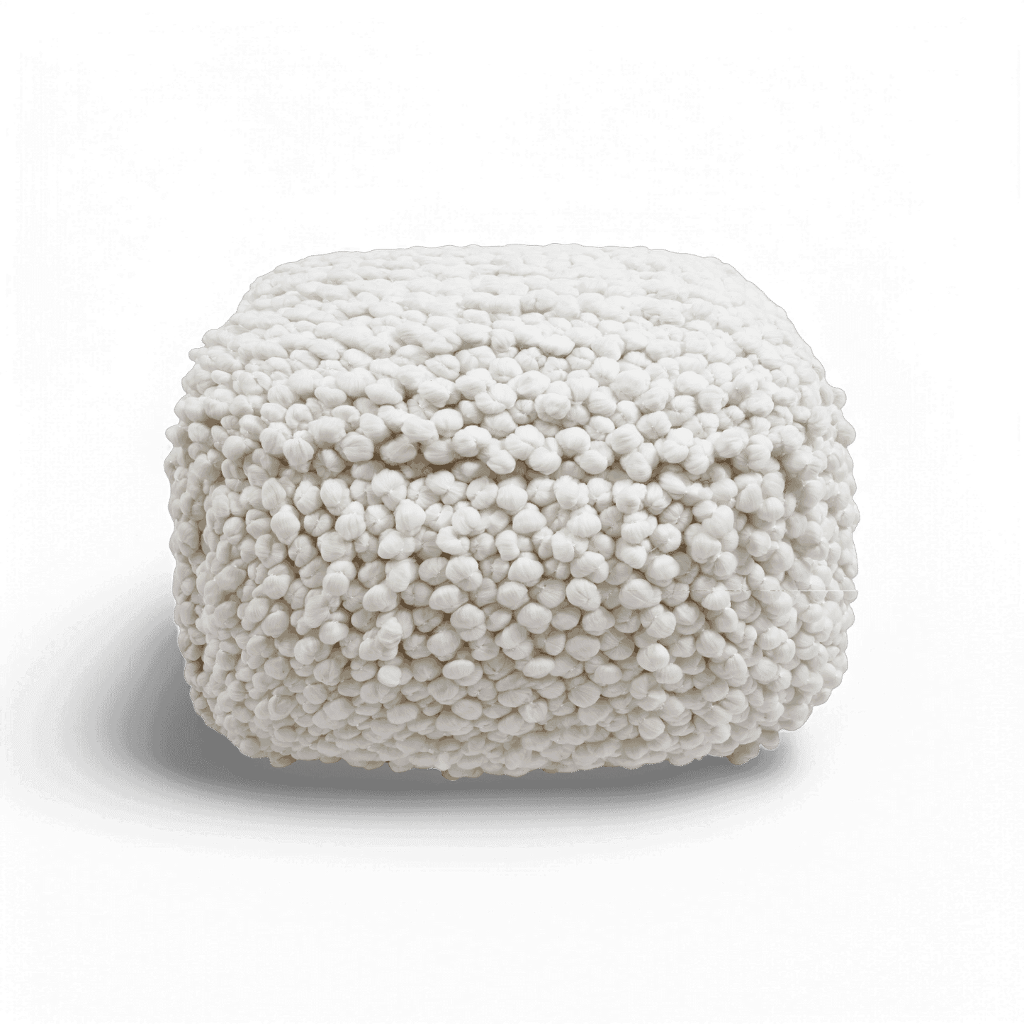 Nexus Cream Woven Pouf
